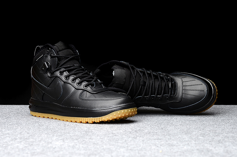 New Nike Air Force 1 Platypus Black Gum Sole Shoes - Click Image to Close